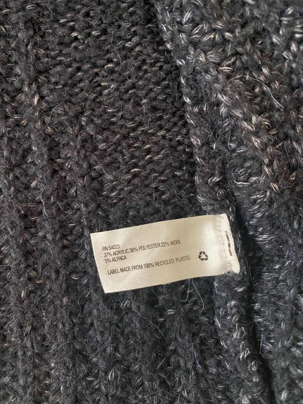 GAP Navy Open-Front Ribbed Cardigan - Picture 3 of 3